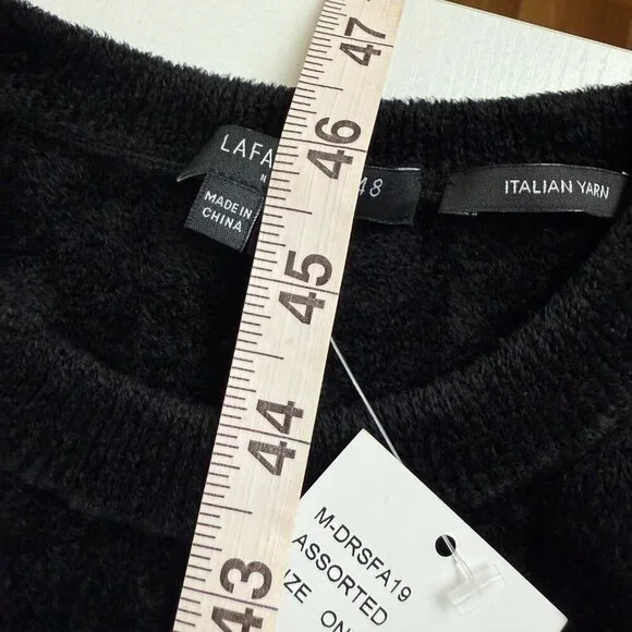 NWT Lafayette 148 New York Soft Italian-Yarn Sweater Maxi DressBlack, Size M